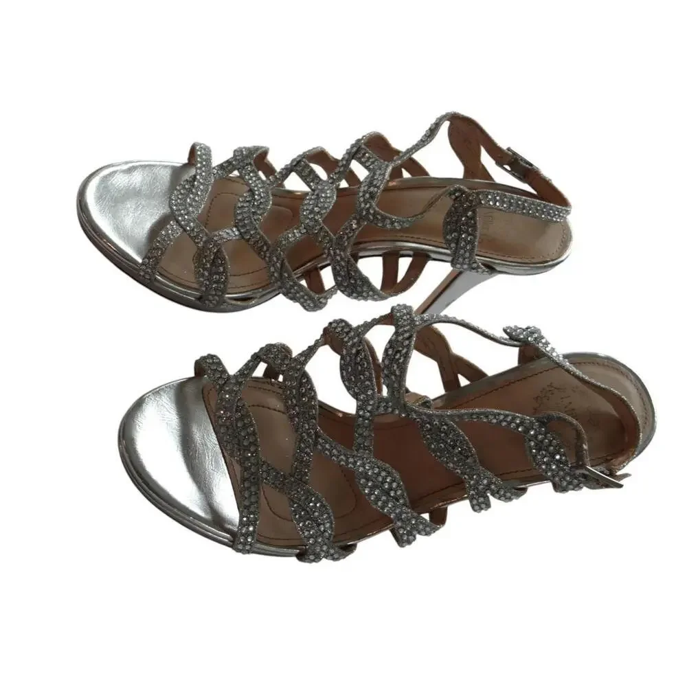 I. Miller Women's Silver Rhinestone Strappy‎ Sandals